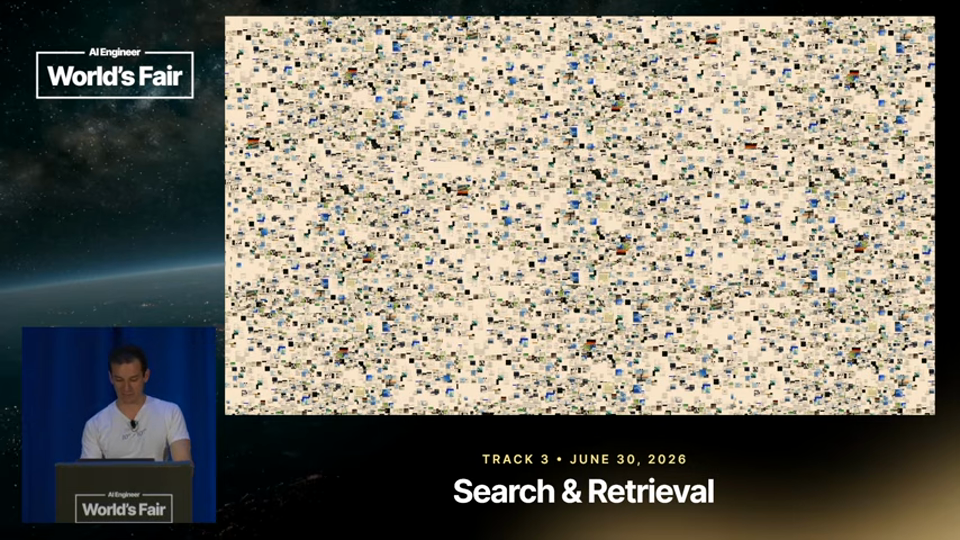 Will Bryk 발표 화면 · The Search Engine for the Agentic Web — Will Bryk, Exa 3분 5초