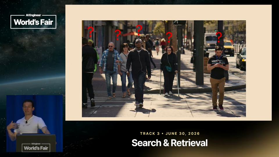 Will Bryk 발표 화면 · The Search Engine for the Agentic Web — Will Bryk, Exa 4분 43초