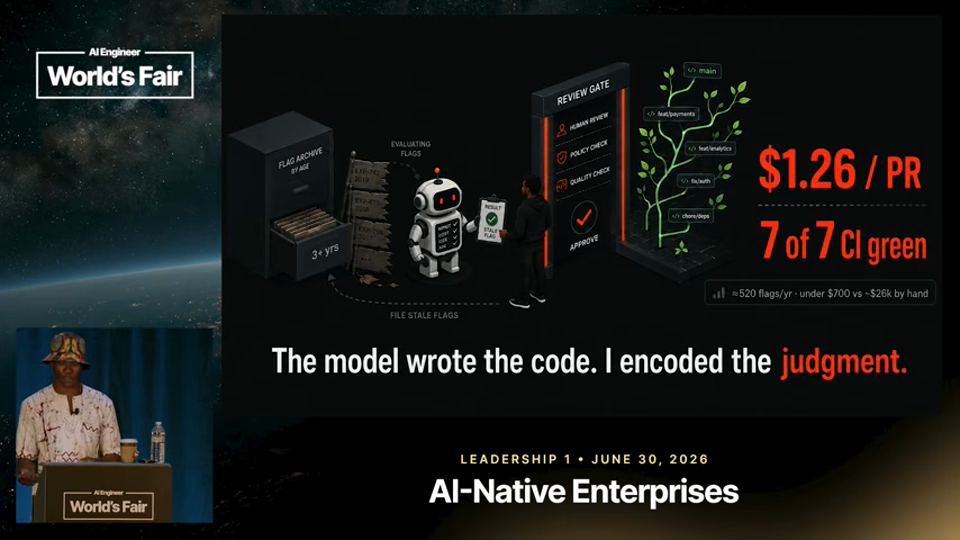 Andrew Orobator slide · Scale the Judgment, Not the Model — Andrew Orobator, Reddit 11:51