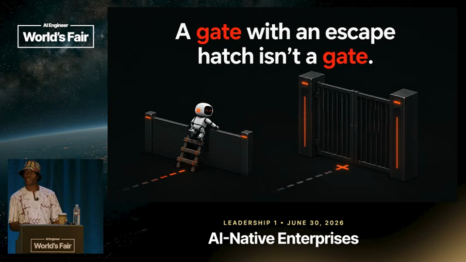 Andrew Orobator slide · Scale the Judgment, Not the Model — Andrew Orobator, Reddit 12:53