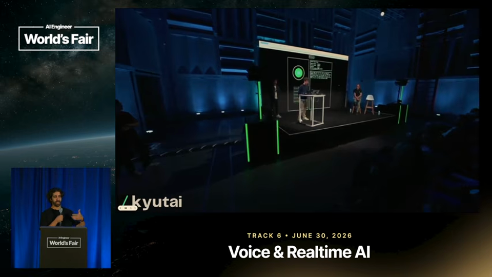 Neil Zeghidour slide · Your Voice Agent is Just a Walkie Talkie — Neil Zeghidour, G 13:32