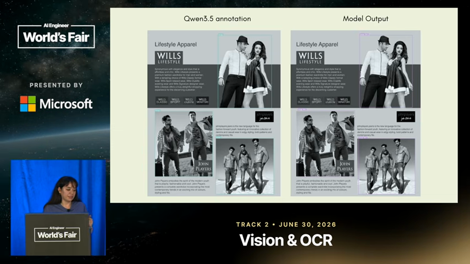 Merve Noyan 발표 화면 · Skill issue: stop deploying vision language models, use them 11분 26초