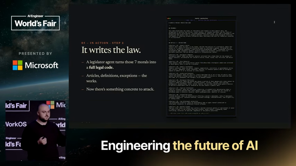 Brendan Rappazzo slide · Loophole: Adversarial Agents To Stress Test Your Morality —  6:15