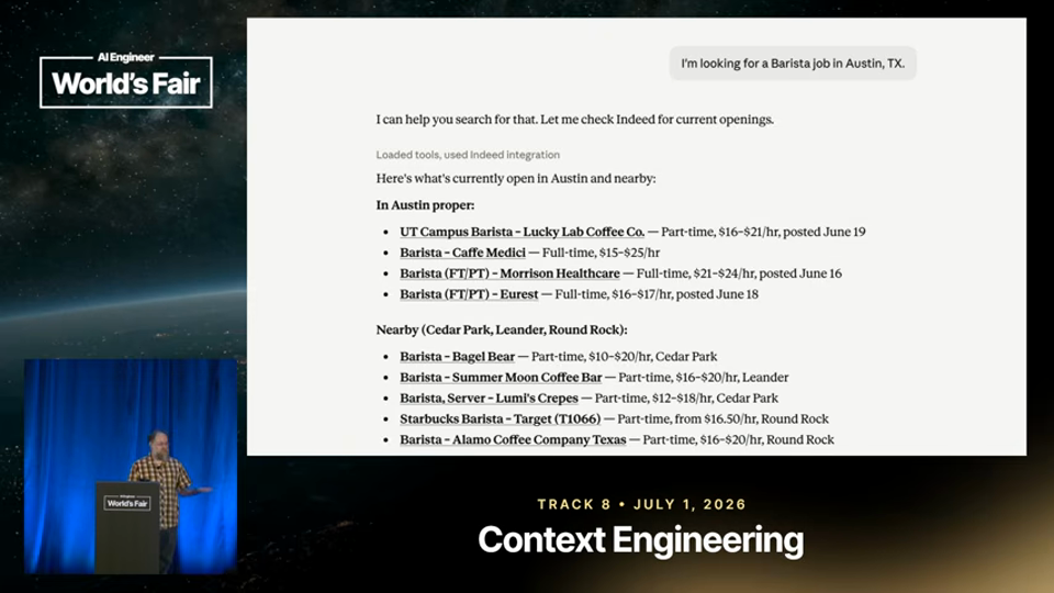 Dustin Mihalik slide · MCP Apps: Give the Model Data, Give the User a UI — Dustin M 2:09