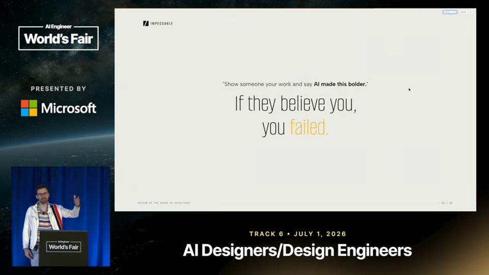 Paul Bakaus slide · Design at the Speed of Adjectives — Paul Bakaus, Renaissance 10:40